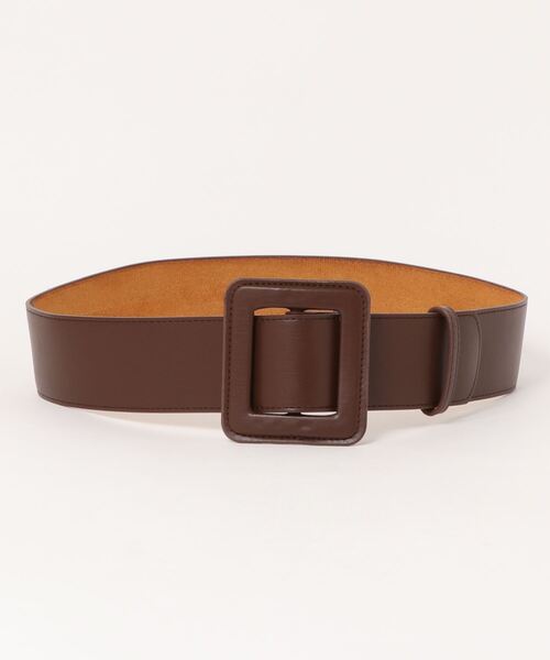 one wayザッカ(ワンウェイザッカ)の「クルミ太バックルベルト(ベルト・レディース・ブラック/ライトブラウン・FREE)」の1枚目の写真