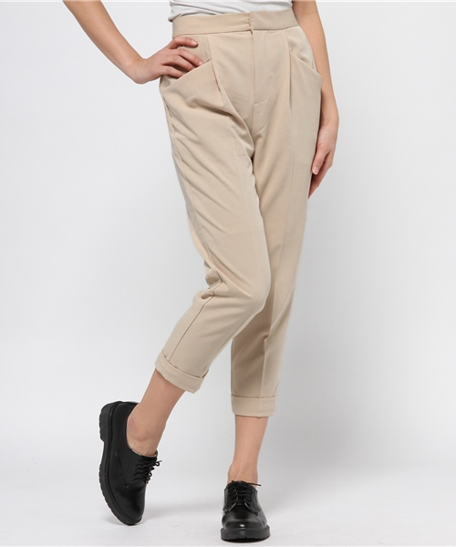 CIAOPANIC（チャオパニック）の「【Ciaopanic】TR無地ウエストゴムテーパード（その他パンツ・レディース・ブラック/ネイビー/グレー/ベージュ・FREE）」の4枚目の写真