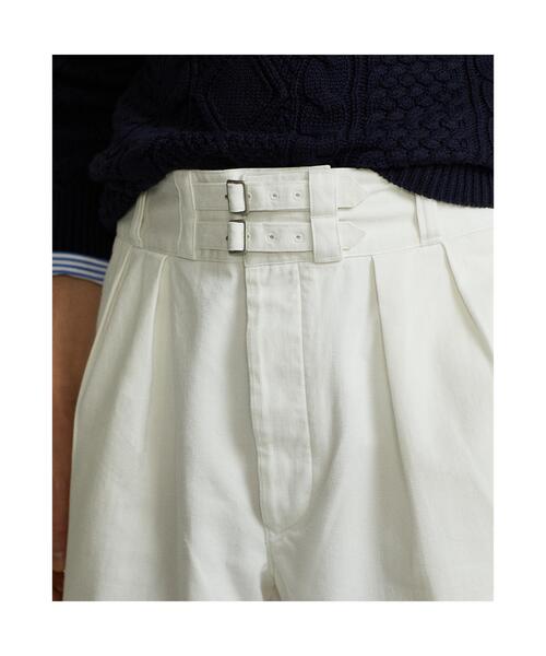 POLO RALPH LAUREN（ポロ ラルフ ローレン）の「7インチ リラックスド フィット プリーテッド チノ ショートパンツ（チノパンツ・メンズ・ホワイト・44/40/38/36/34/32/30/28）」の4枚目の写真