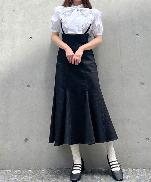 TITTY&CO.（ティティーアンドコー）の「【TITTY&CO.】ラッフルリボンブラウス（シャツ/ブラウス・レディース・ホワイト/マルチ・FREE）」の5枚目の写真