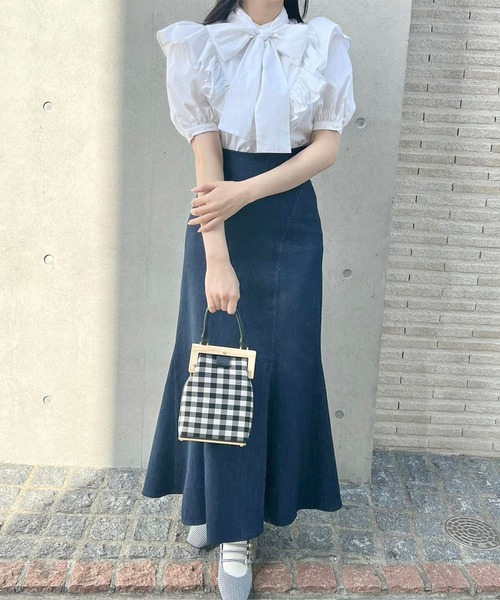 TITTY&CO.（ティティーアンドコー）の「【TITTY&CO.】ラッフルリボンブラウス（シャツ/ブラウス・レディース・ホワイト/マルチ・FREE）」の11枚目の写真