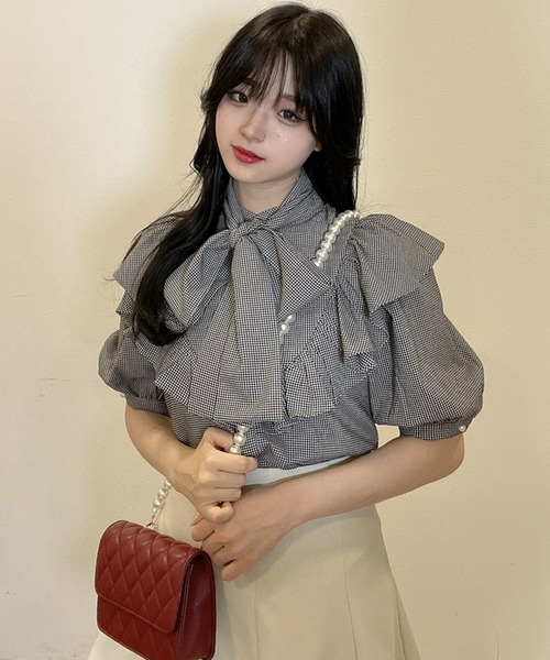 TITTY&CO.（ティティーアンドコー）の「【TITTY&CO.】ラッフルリボンブラウス（シャツ/ブラウス・レディース・ホワイト/マルチ・FREE）」の17枚目の写真