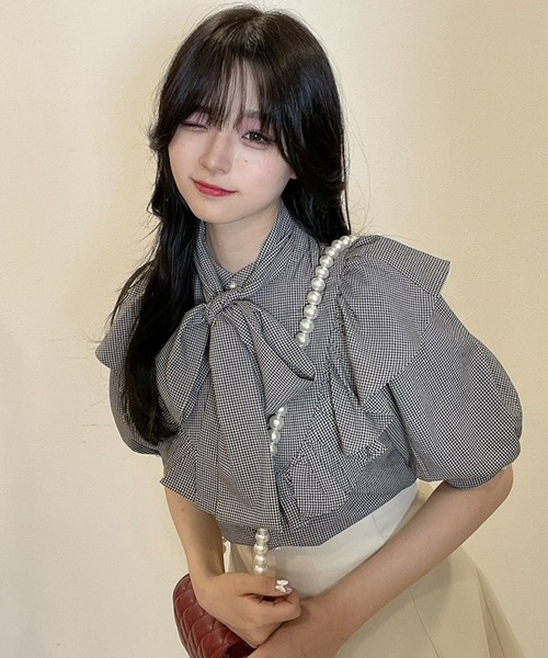 TITTY&CO.（ティティーアンドコー）の「【TITTY&CO.】ラッフルリボンブラウス（シャツ/ブラウス・レディース・ホワイト/マルチ・FREE）」の21枚目の写真