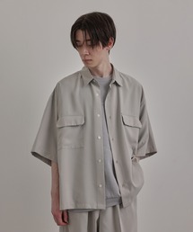 エアスルーハーフスリーブルーズシャツ