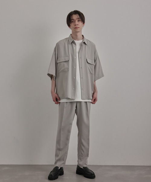 JUNRED（ジュンレッド）の「エアスルーハーフスリーブルーズシャツ（シャツ/ブラウス・メンズ・ブラック/ベージュ/ブルー系その他4・S/M/L）」の13枚目の写真