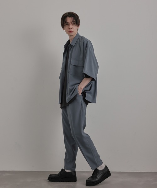 JUNRED（ジュンレッド）の「エアスルーハーフスリーブルーズシャツ（シャツ/ブラウス・メンズ・ブラック/ベージュ/ブルー系その他4・S/M/L）」の16枚目の写真