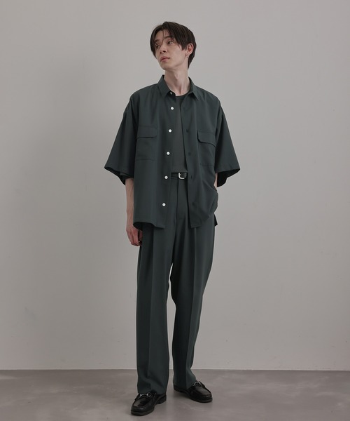 JUNRED（ジュンレッド）の「エアスルーハーフスリーブルーズシャツ（シャツ/ブラウス・メンズ・ブラック/ベージュ/ブルー系その他4・S/M/L）」の18枚目の写真