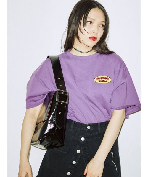 jouetie（ジュエティ）の「BrotherMerle BIGTシャツ【コラボ】（Tシャツ/カットソー・レディース・オフホワイト/ブラック/パープル・MEDIUM）」の3枚目の写真