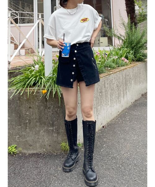 jouetie（ジュエティ）の「BrotherMerle BIGTシャツ【コラボ】（Tシャツ/カットソー・レディース・オフホワイト/ブラック/パープル・MEDIUM）」の9枚目の写真