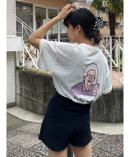 jouetie（ジュエティ）の「BrotherMerle BIGTシャツ【コラボ】（Tシャツ/カットソー・レディース・オフホワイト/ブラック/パープル・MEDIUM）」の16枚目の写真