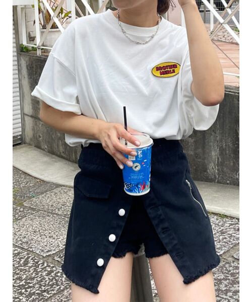 jouetie（ジュエティ）の「BrotherMerle BIGTシャツ【コラボ】（Tシャツ/カットソー・レディース・オフホワイト/ブラック/パープル・MEDIUM）」の14枚目の写真