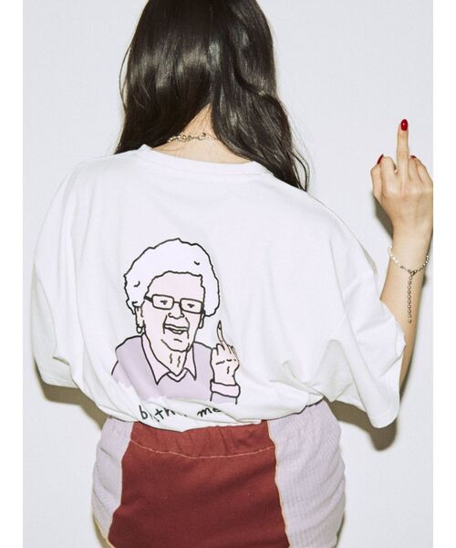 jouetie（ジュエティ）の「BrotherMerle BIGTシャツ【コラボ】（Tシャツ/カットソー・レディース・オフホワイト/ブラック/パープル・MEDIUM）」の13枚目の写真