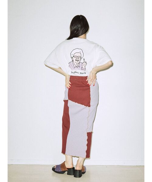 jouetie（ジュエティ）の「BrotherMerle BIGTシャツ【コラボ】（Tシャツ/カットソー・レディース・オフホワイト/ブラック/パープル・MEDIUM）」の6枚目の写真