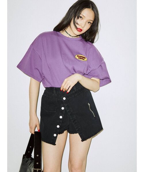 jouetie（ジュエティ）の「BrotherMerle BIGTシャツ【コラボ】（Tシャツ/カットソー・レディース・オフホワイト/ブラック/パープル・MEDIUM）」の8枚目の写真