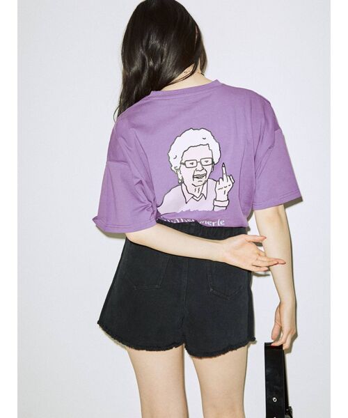 jouetie（ジュエティ）の「BrotherMerle BIGTシャツ【コラボ】（Tシャツ/カットソー・レディース・オフホワイト/ブラック/パープル・MEDIUM）」の18枚目の写真