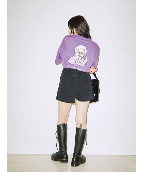 jouetie（ジュエティ）の「BrotherMerle BIGTシャツ【コラボ】（Tシャツ/カットソー・レディース・オフホワイト/ブラック/パープル・MEDIUM）」の20枚目の写真