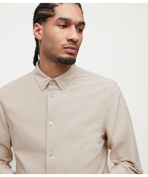ALLSAINTS（オールセインツ）の「LOVELL RAMSKULL SHIRT | LOVELL ラムスカル シャツ（シャツ/ブラウス・メンズ・ベージュ系・XS/S/M/L）」の5枚目の写真