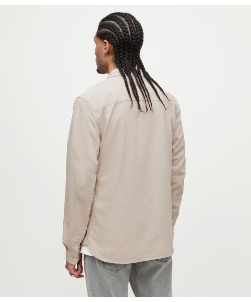 ALLSAINTS（オールセインツ）の「LOVELL RAMSKULL SHIRT | LOVELL ラムスカル シャツ（シャツ/ブラウス・メンズ・ベージュ系・XS/S/M/L）」の2枚目の写真