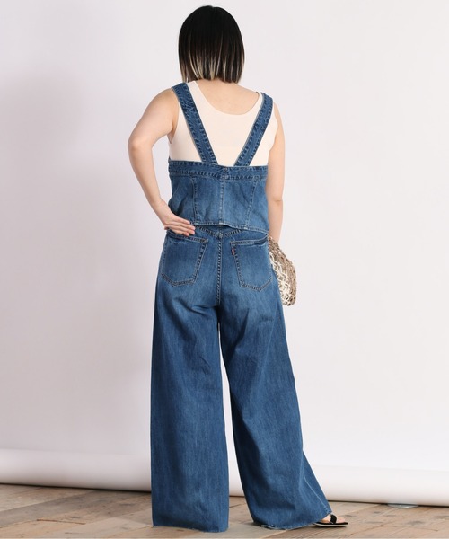 cepo（セポ）の「フレアーバギーデニムパンツ　セットアップ可能（デニムパンツ・レディース・オフホワイト/ブルー系2・S/M）」の5枚目の写真