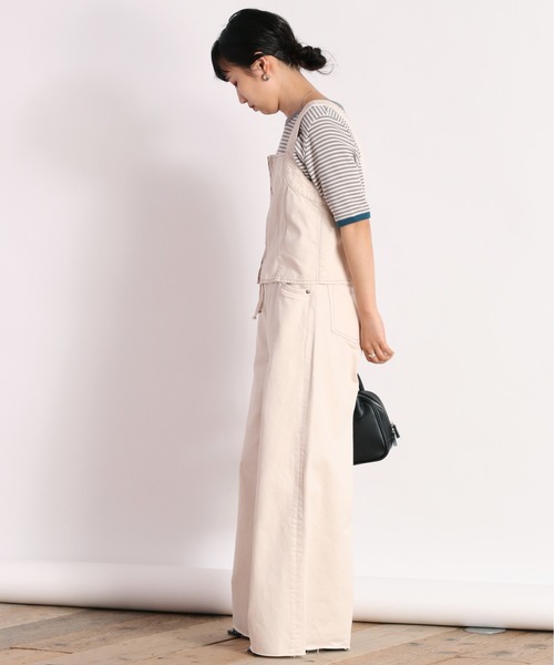 cepo（セポ）の「フレアーバギーデニムパンツ　セットアップ可能（デニムパンツ・レディース・オフホワイト/ブルー系2・S/M）」の14枚目の写真