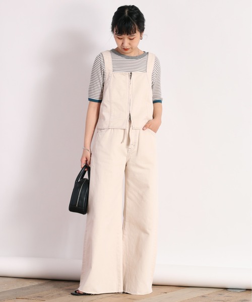 cepo（セポ）の「フレアーバギーデニムパンツ　セットアップ可能（デニムパンツ・レディース・オフホワイト/ブルー系2・S/M）」の13枚目の写真