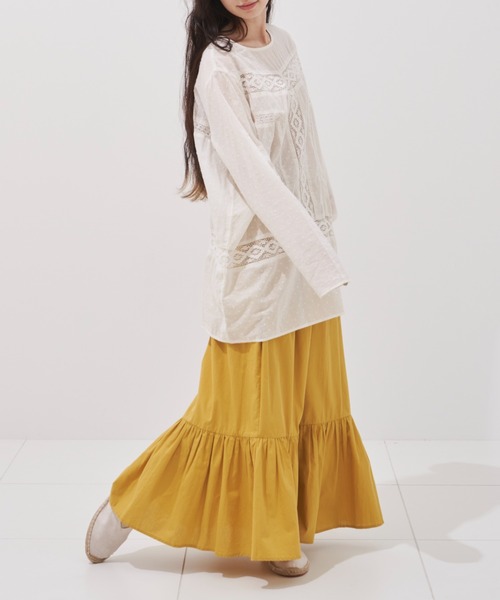 Libra Cue（リブラ キュー）の「ワンティアードボリュームスカート（スカート・レディース・ブラック/イエロー/ブルー・FREE）」の12枚目の写真