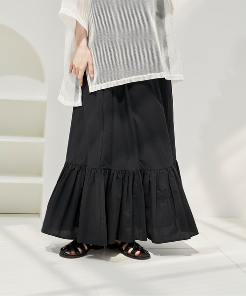 Libra Cue（リブラ キュー）の「ワンティアードボリュームスカート（スカート・レディース・ブラック/イエロー/ブルー・FREE）」の20枚目の写真