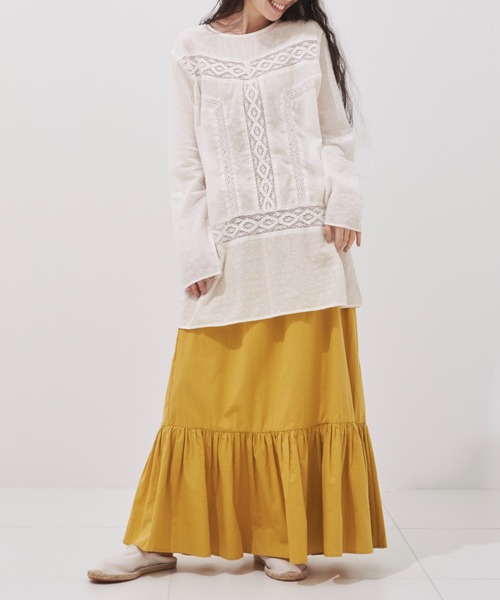 Libra Cue（リブラ キュー）の「ワンティアードボリュームスカート（スカート・レディース・ブラック/イエロー/ブルー・FREE）」の18枚目の写真