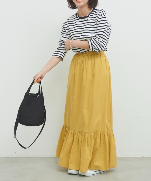 Libra Cue（リブラ キュー）の「ワンティアードボリュームスカート（スカート・レディース・ブラック/イエロー/ブルー・FREE）」の13枚目の写真