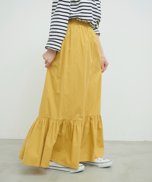 Libra Cue（リブラ キュー）の「ワンティアードボリュームスカート（スカート・レディース・ブラック/イエロー/ブルー・FREE）」の14枚目の写真