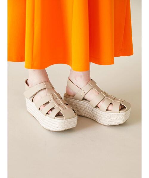 koe（コエ）の「厚底ジュートスクエアグルカサンダル＊（サンダル・レディース・オフホワイト/ベージュ/ブラック・M/L/S）」の22枚目の写真