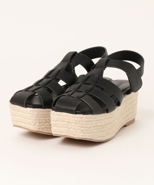 koe（コエ）の「厚底ジュートスクエアグルカサンダル＊（サンダル・レディース・オフホワイト/ベージュ/ブラック・M/L/S）」の7枚目の写真