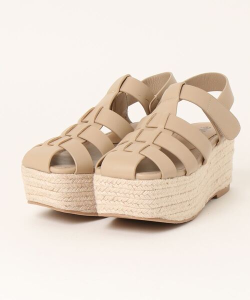 koe（コエ）の「厚底ジュートスクエアグルカサンダル＊（サンダル・レディース・オフホワイト/ベージュ/ブラック・M/L/S）」の6枚目の写真