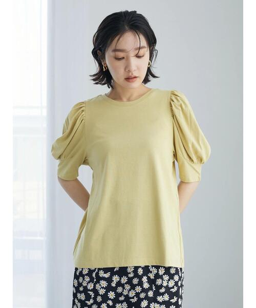 Green Parks(グリーンパークス)の「・SUGAR SPOON ボリュームスリーブTシャツ(Tシャツ/カットソー・レディース・ブラック/オフホワイト/サックスブルー/イエロー/グリーン・FREE)」の20枚目の写真