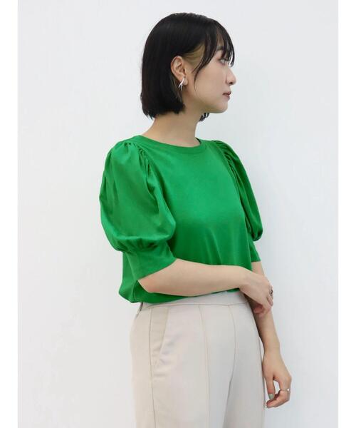 Green Parks(グリーンパークス)の「・SUGAR SPOON ボリュームスリーブTシャツ(Tシャツ/カットソー・レディース・ブラック/オフホワイト/サックスブルー/イエロー/グリーン・FREE)」の21枚目の写真