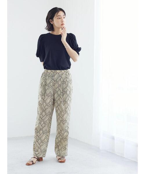 Green Parks(グリーンパークス)の「・SUGAR SPOON ボリュームスリーブTシャツ(Tシャツ/カットソー・レディース・ブラック/オフホワイト/サックスブルー/イエロー/グリーン・FREE)」の15枚目の写真