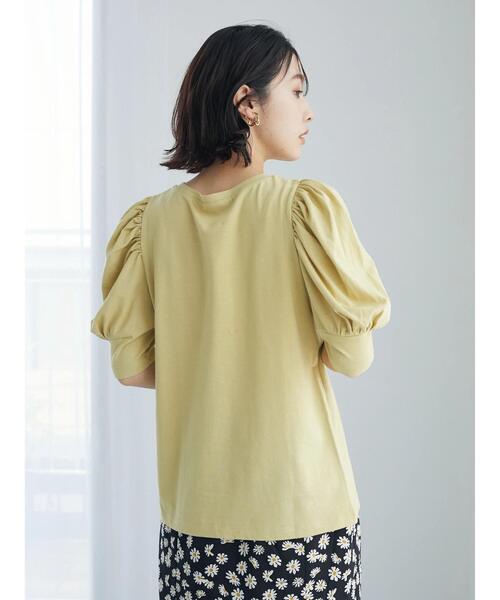 Green Parks(グリーンパークス)の「・SUGAR SPOON ボリュームスリーブTシャツ(Tシャツ/カットソー・レディース・ブラック/オフホワイト/サックスブルー/イエロー/グリーン・FREE)」の16枚目の写真