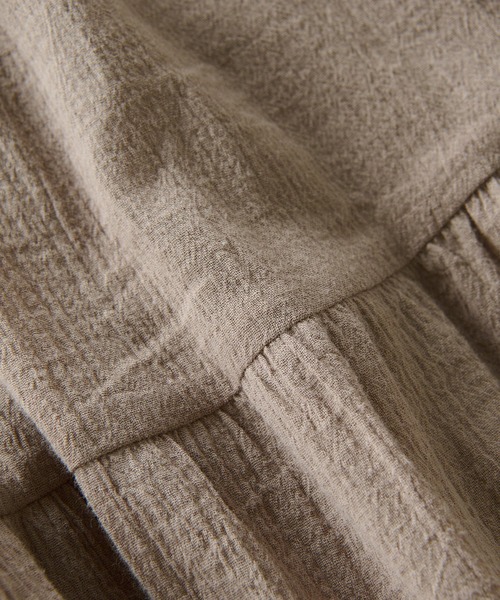 un dix cors（アンディコール）の「着心地抜群　綿楊柳2段ティアードスカート（スカート・レディース・ブラック/ブラウン/ブルー・FREE）」の11枚目の写真