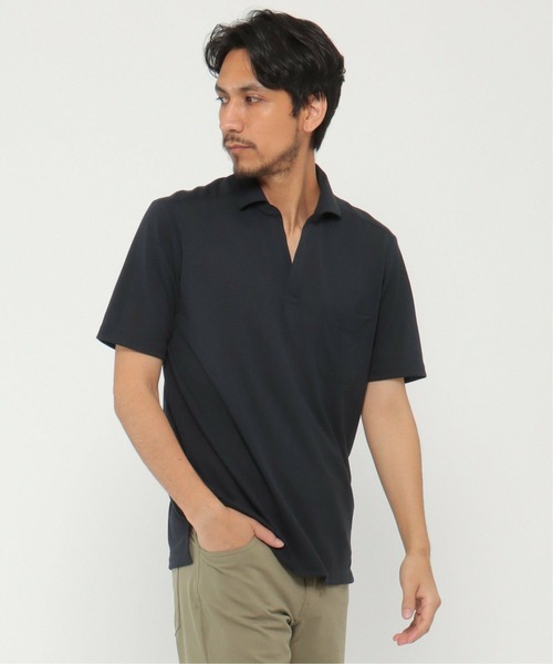 IKKA LOUNGE(イッカラウンジ)の「ALTIMA スキッパーポロシャツ(ポロシャツ・メンズ・ブルー/ネイビー/ホワイト・M/L/XL/S)」の3枚目の写真