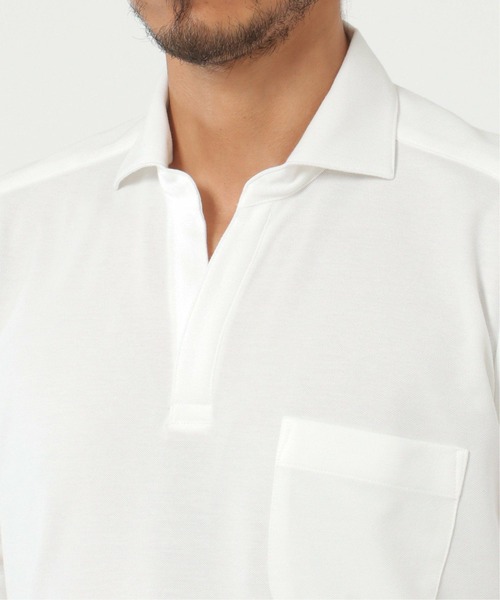 IKKA LOUNGE(イッカラウンジ)の「ALTIMA スキッパーポロシャツ(ポロシャツ・メンズ・ブルー/ネイビー/ホワイト・M/L/XL/S)」の7枚目の写真