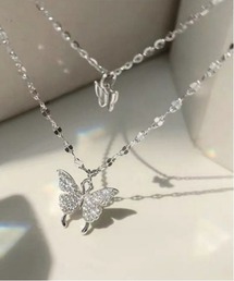 SONA | SONYUNARA 2連バタフライレイヤードネックレス(ネックレス)