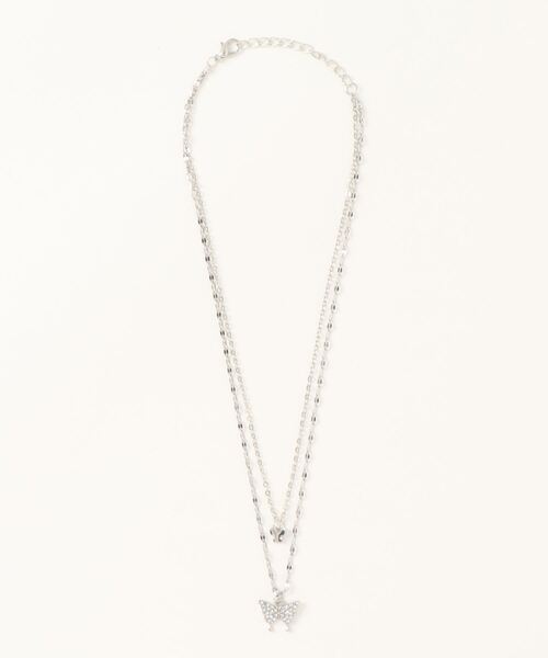 SONA(ソナ)の「SONYUNARA 2連バタフライレイヤードネックレス(ネックレス・レディース・シルバー・ONE SIZE)」の12枚目の写真