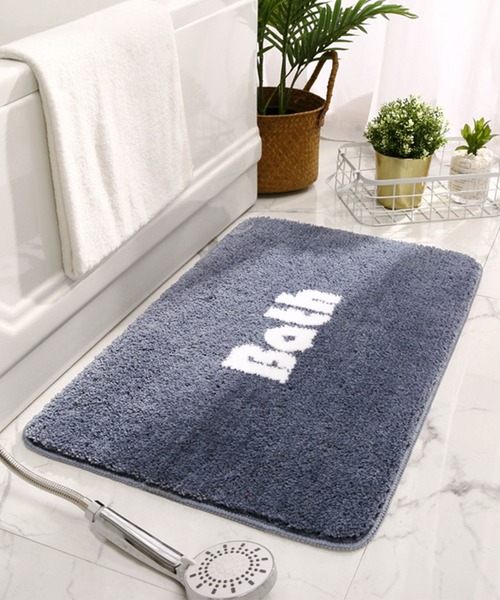 aimoha（アイモハ）の「ボタニカルミニラグマット①/玄関マット/ラグマット（ラグ/マット・レディース・ホワイト/グレー/ダークグレー/ライトグリーン/ブルー・FREE）」の5枚目の写真