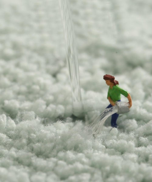 aimoha（アイモハ）の「ボタニカルミニラグマット①/玄関マット/ラグマット（ラグ/マット・レディース・ホワイト/グレー/ダークグレー/ライトグリーン/ブルー・FREE）」の12枚目の写真