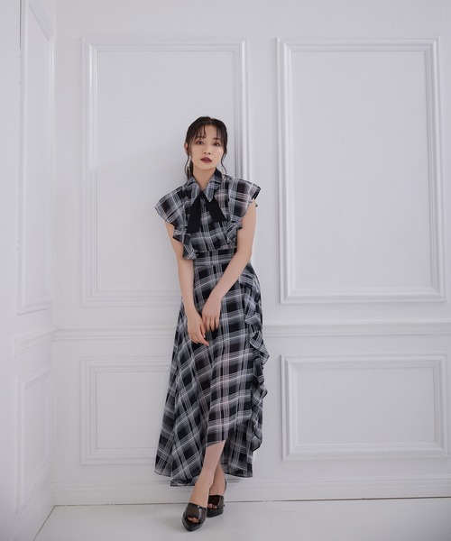 ANDGEEBEE（アンジービー）の「ラッフルフリルチェックスカート（スカート・レディース・ホワイト/ブラック・MEDIUM）」の22枚目の写真