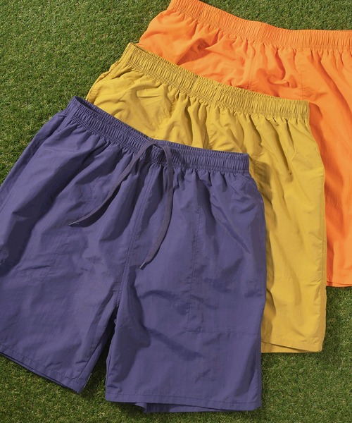 make a ray!(メイク ア レイ!)の「ナイロン バギーショーツ/ 無地ハーフパンツ/【マルチカラー】/全9色(その他パンツ・メンズ・グリーン/チャコールグレー/ブラック/パープル/オリーブ/イエロー/ベージュ/オレンジ/ブルー・L/M/XL)」の1枚目の写真