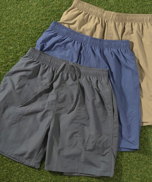 make a ray!(メイク ア レイ!)の「ナイロン バギーショーツ/ 無地ハーフパンツ/【マルチカラー】/全9色(その他パンツ・メンズ・グリーン/チャコールグレー/ブラック/パープル/オリーブ/イエロー/ベージュ/オレンジ/ブルー・L/M/XL)」の3枚目の写真
