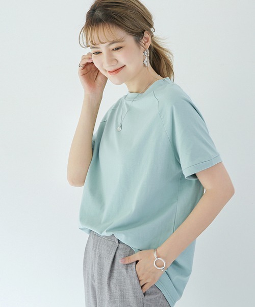 Doux Belle(ドゥーベル)の「ベーシックボクシーコットンTシャツ(Tシャツ/カットソー・レディース・ホワイト/ライトブルー/ブラック/ダークブラウン/ベージュ/ライトブラウン・MEDIUM)」の1枚目の写真