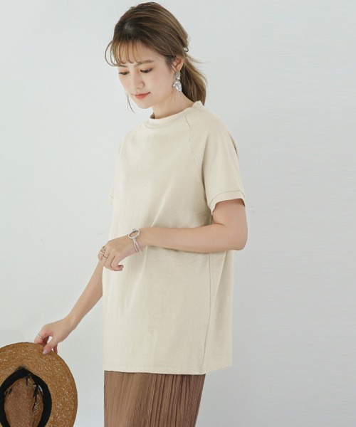 Doux Belle(ドゥーベル)の「ベーシックボクシーコットンTシャツ(Tシャツ/カットソー・レディース・ホワイト/ライトブルー/ブラック/ダークブラウン/ベージュ/ライトブラウン・MEDIUM)」の14枚目の写真