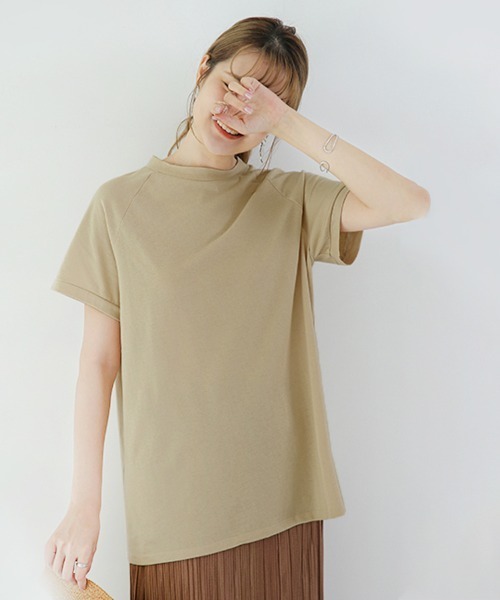 Doux Belle(ドゥーベル)の「ベーシックボクシーコットンTシャツ(Tシャツ/カットソー・レディース・ホワイト/ライトブルー/ブラック/ダークブラウン/ベージュ/ライトブラウン・MEDIUM)」の18枚目の写真